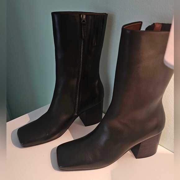 Marsèll square-toe mid-calf leather boots Size 39 - Picture 12 of 16